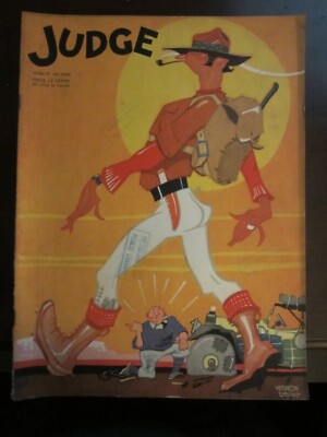 Judge Magazine March 1932 Broken Down Car Hitchhiker Camper Satire Art Deco 48