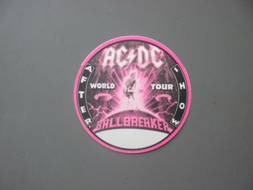 AC/DC backstage pass satin cloth sticker Ballbreaker pink After Show ! - 第 1/1 張圖片