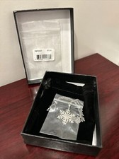 MACY'S Cubic Zirconia Snowflake 18" Pendant Necklace in Sterling Silver