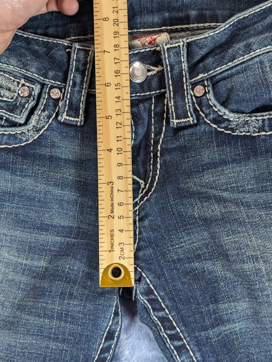 True Religion Disco Julie Big T Jeans Sz 27 Dark Wash