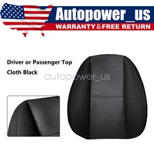 Driver/Passenger Lean Back Cloth Seat Cover Black For 07-14 Chevy Silverado 1500