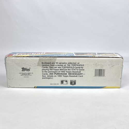Topps MLB Major League Baseball 1992 Complete Set 792 Cards Factory Sealed Box - Picture 3 of 9