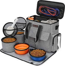 Dog Travel Bag, Weekend Pet Travel Set for Dog and Cat, Airline Approved Tote Or