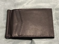 PIEROS Mens Genuine Leather Mid City Wallet New In Box BLACK