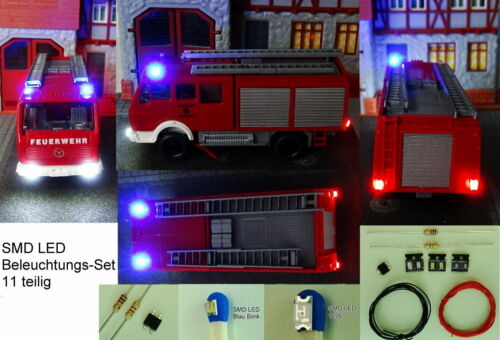 SMD LED 0805 Beleuchtungsset Bausatz Blinkt Polizei Feuerwehr Spur TT/H0 C2001 - Picture 1 of 6