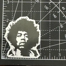 Jimi Hendrix GOAT Rock Guitarist - Iconic Image or Logo Vinyl Decal Sticker Bomb