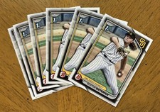 Lot (6) of Boston Bateman 2024 1st Bowman Draft #BD34 Padres Orioles Os