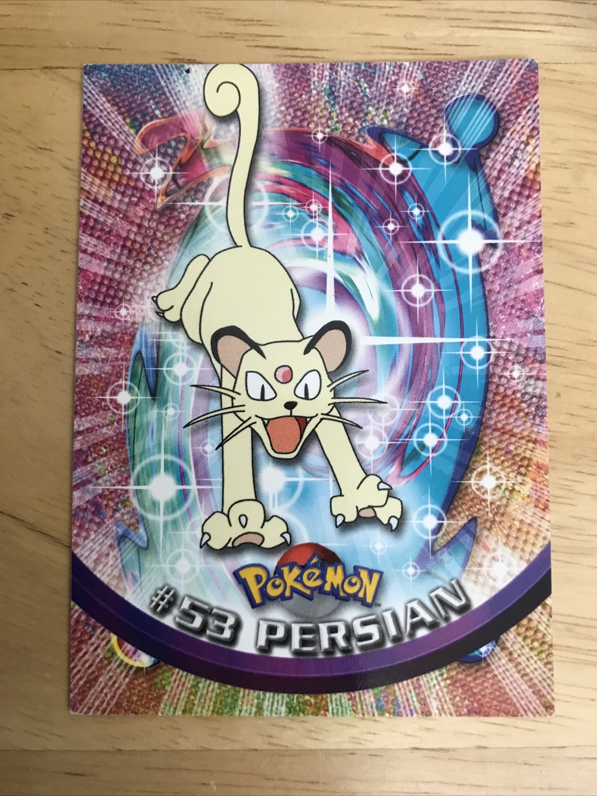 Pokemon Card Persian #53 TOPPS Series 1 Blue Logo 1st Print NEAR MINT Non-Holo