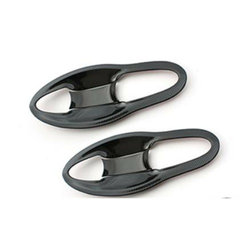 Cubierta de tazón 8X con manija de puerta delantera para automóvil de fibra de carbono para Honda HR-V HRV 2016-19 - Imagen 3 de 5