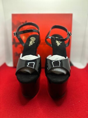 PLEASER PLATFORM RED/BLACK SIZE 9 SKY309FH-06/BR/B 6.5'' HEEL