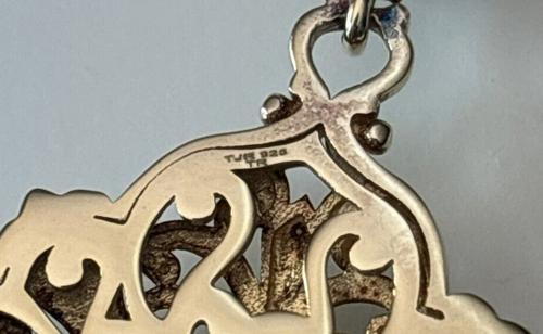 925 Gold Fill Filigran Anhänger mit 11mm Tansanit Mitte - 1 1/8", JTV - Bild 7 von 9