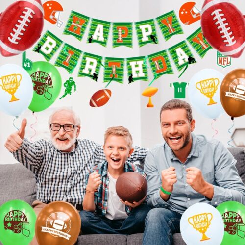 Football Party Supplie Football Birthday Party Decoration&Tableware Set Serves12 - Picture 4 of 12