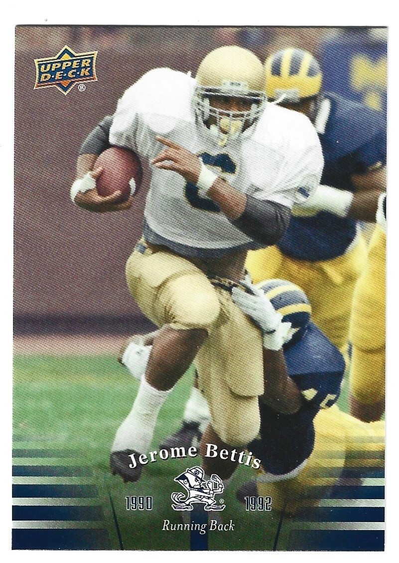 2013 Upper Deck Notre Dame Jerome Bettis Base # 59
