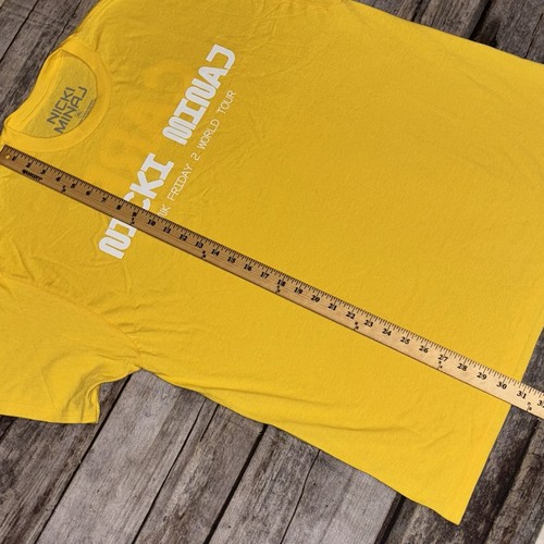 Nicki Minaj Pink Friday 2 World Tour Yellow Staff Carp T Shirt Men’s Sz XL New - Picture 5 of 7