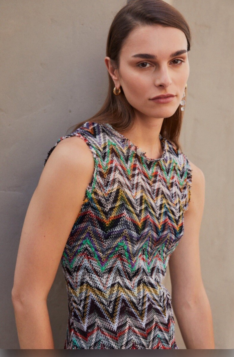 missoni crochet knit mini dress Metallic crochet-knit mini dress - white