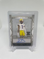 DEREK STINGLEY JR 2022 LEAF TRINITY FOOTBALL CLEAR ROOKIE AUTO /75