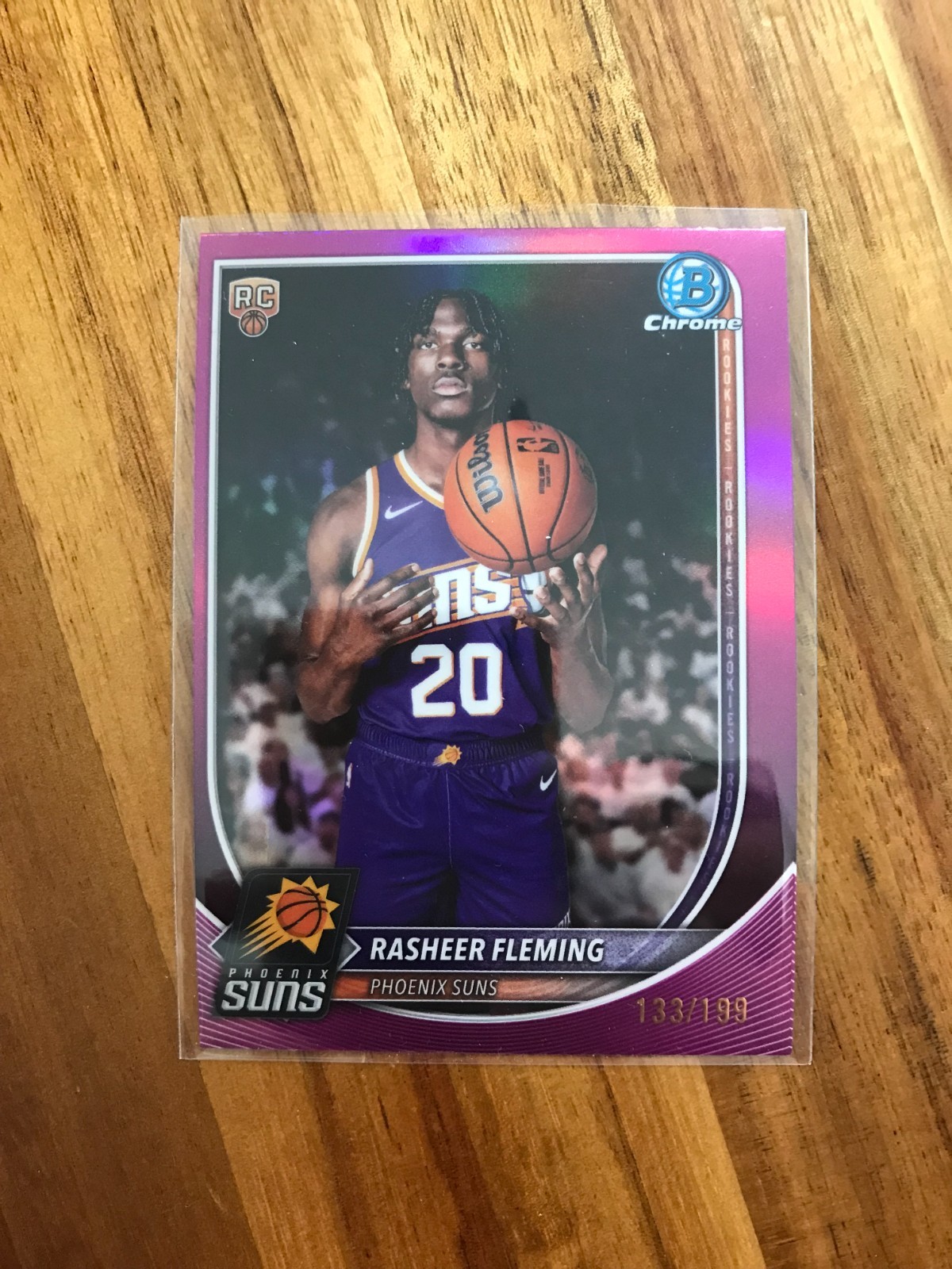 Rasheer Fleming 2025 Bowman Chrome #BCV-31 Fuchsia Refractor Rookie RC /199