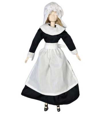 Handmade Thanksgiving Pilgrim Outfit Costume For Fits 11.5 12'' Fashion Doll 1:6