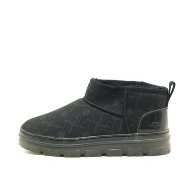 UGG Damen Classic Ultra Mini Stiefeletten Schwarz Synthetik Leicht Bootie EU 38