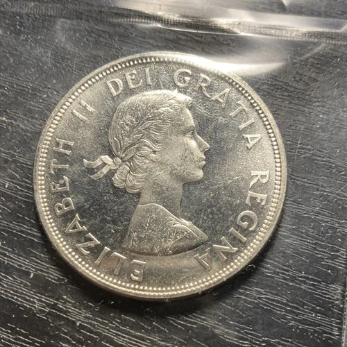 1964 Canada Charlottetown Quebec Commemorative Silver $1 Coin KM#64