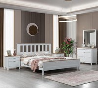 Modern 4Tlg Schlafzimmer Set Bett + 2X Nachttische + Kommode MöBel Luxus