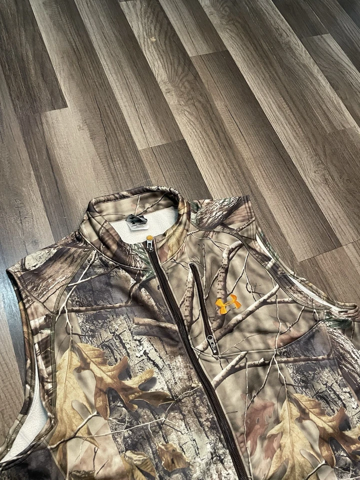 Under Armour Mens Coldgear Vest Realtree edge Hunting Fitted MD Sz L - Image 2 of 4