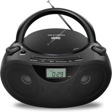 Portable CD Boombox Stereo Sound AM/FM Radio with Bluetooth USB Radio Bass Boost