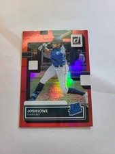 2022 Panini Donruss Red Holo Foil Josh Lowe RC #55 Tampa Bay Rays Rated Rookie