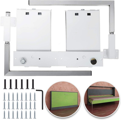 Heavy Duty Murphy Bed Wall Springs Mechanism DIY Kit for Queen/Twin, White