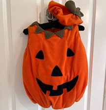 Pottery Barn Kids Pumpkin Complete Outfit Costume Hat Surface Washable