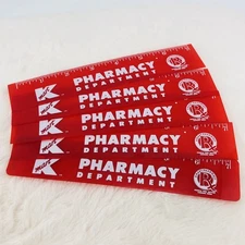 Vtg Kmart Pharmacy Department Advertising Plastic Flexible 7" Ruler Bookmark Lot
