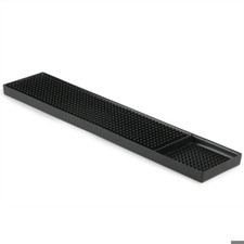 bar@drinkstuff Rubber Bar Mat 15"/39cm, Single 15 inches, Black 