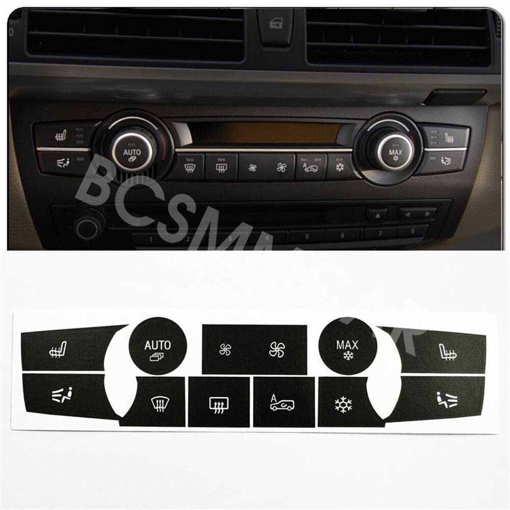 For BMW X5 2007-2013 Temperature Climate Control Button Repair Decals Stickers