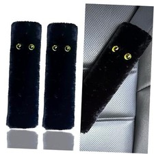 Cat Panther Seat Belt Strap Cover Pad, Cute Funny Interior Car Black