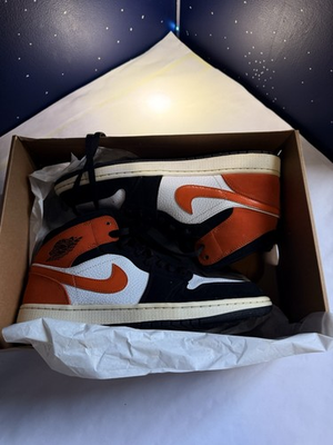 #ad Jordan Air Jordan 1 Mid Men#x27;s Mid Top Lace Up Colorblock Basketball Sneaker $80.00