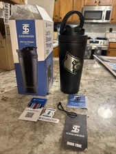 Ice Shaker Stainless Steel Shaker Bottle | 26oz, Black | Stays Cold for 30+ Hour