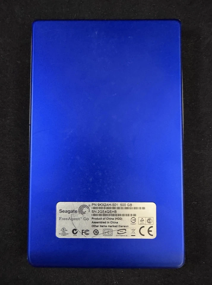 Seagate FreeAgent Go 500GB Blue USB 2.0 External Hard Drive 9KX2AH-501 - Image 2 of 3