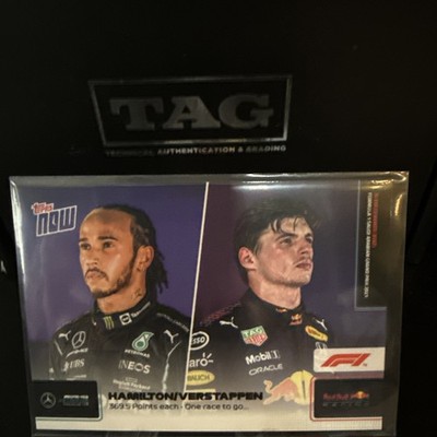 2021 Topps Now Formula 1 F1 #78 Lewis Hamilton Max Verstappen Red Bull Mercedes