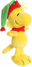 Aurora Festive Peanuts Elf Woodstock Stuffed Animal - Yellow 10 Inches