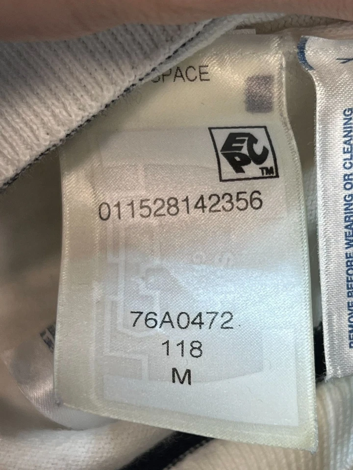 Tommy Hilfiger Mujer Cuello en V Pullover Suéter Tejido Manga Larga Talla M Azul Marino Blanco Foto 4 de 4