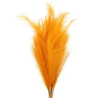 Hierba Pampa 37.8", 7pzs naranja para decoración artificial - Imagen 1 de 4