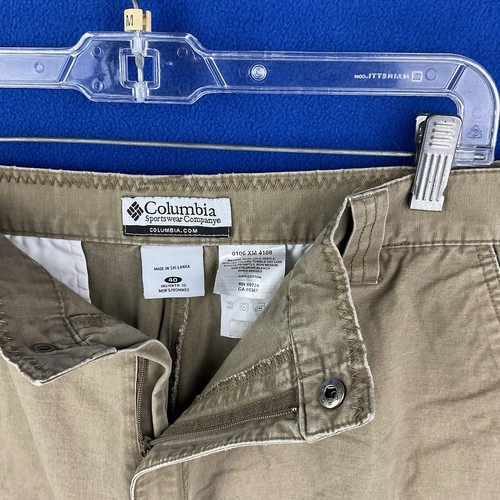 Columbia Men’s 40 Flat Front Heavy Hiking Chino Shorts - Picture 2 of 3