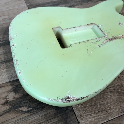 FRANCHIN Mercury guitar body Relic Aged Surf Green Nitro SSS Poplar light S-type - Picture 13 of 19
