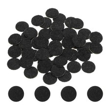 100 Pcs Adhesive Felt Circles 12mm 1/2" Round Non-Woven Felt Pads Black