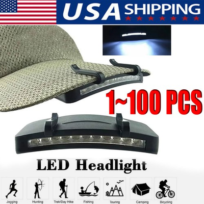 #ad #ad Ultra Bright Hand Free LED Clip on Cap Light for Fishing Camping Baseball Cap $283.54