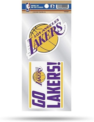 Los Angeles Lakers Double Up Die Cut 2-Piece Sticker Sheet
