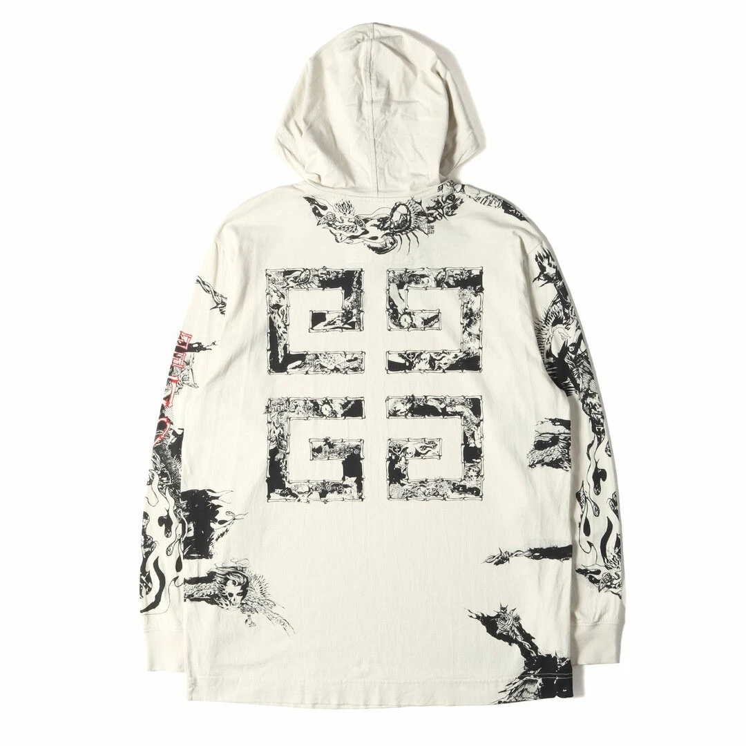 Felpa con cappuccio GIVENCHY taglia: S 21AW oversize grafica a quadri (GOTHIC HOODIE) usata BEEG 0