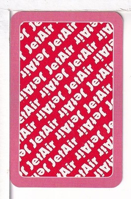 Single Airline Playing Card ''Jet Air, ZZH-100 A'' Chan/Mertens #, Stand, Orange