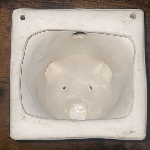 Vintage Ceramic Pig String And Scissor Holder Wall Mount Rare Estate Find - Picture 9 of 14