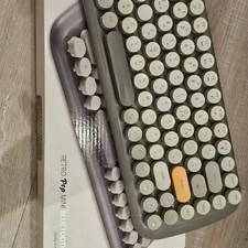 ACTTO Retro Blue Mini Bluetooth Keyboard BTK-03 Used